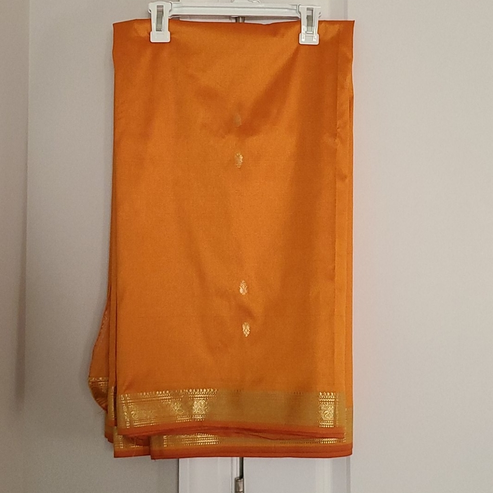 Orange color Saree NWOT